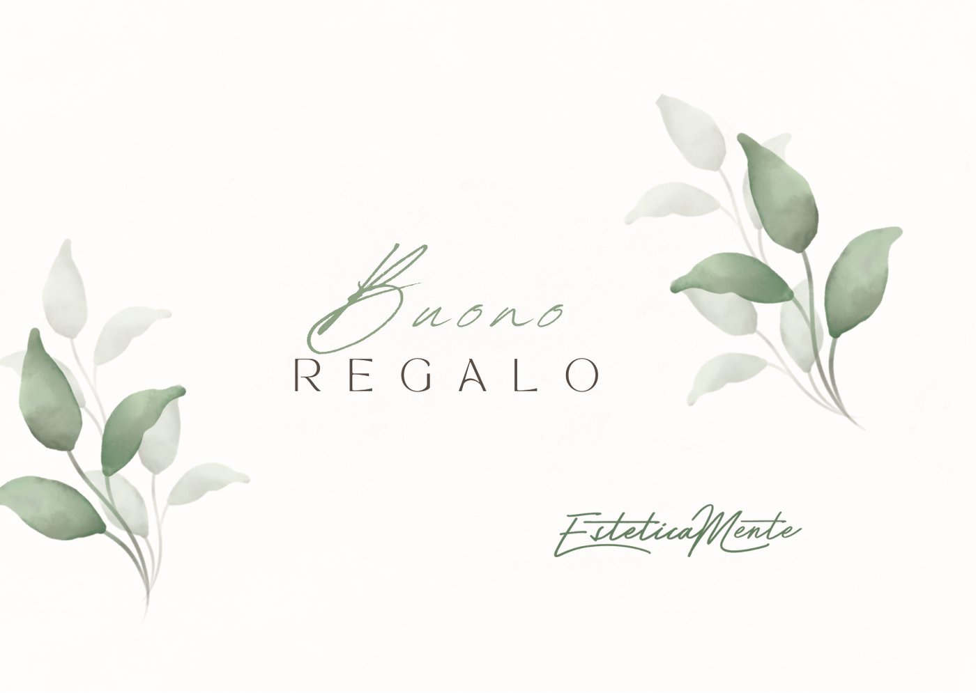 Buono Regalo EsteticaMente — carta acquarello botanico salvia, Civitavecchia